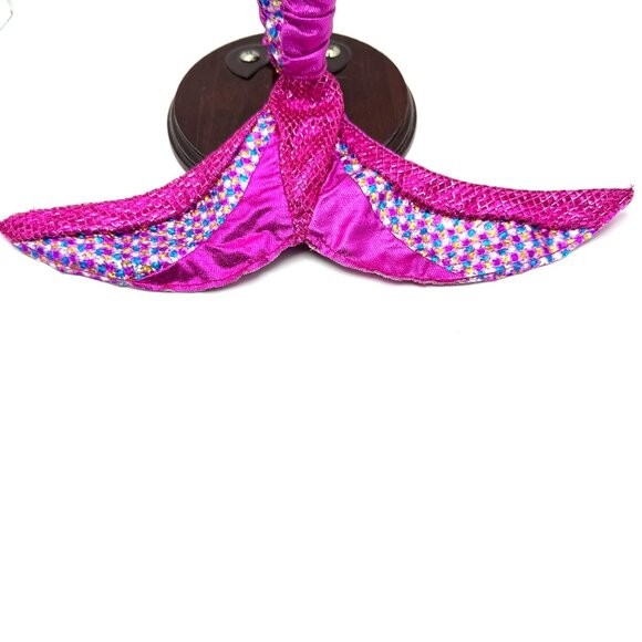 Mermaid Teresa Barbie1995 Fuchsia Glitter Mermaid Skirt Top Tail Set Outfit Only - Picture 3 of 12